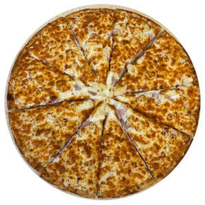 Ham and pineapple pizza